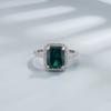 Corte Flor de Hielo Diamante de Alto Carbono 8*10 Plata Esterlina S925 Anillo Joyería de Alta Gama para Mujer Estación Independiente Estilo Nuevo Transfronterizo Europeo y Americano