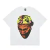 Hermosa Moda Hell Star Ins Mismo Estilo Vintage Estampado Top para Hombre y Mujer Casual a la Moda Algodón Puro Lavable Camiseta de Manga Corta