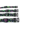 Coleira de webbing estampada para pet com guizo, acessório para gato e cachorro, coleira de pescoço ajustável com fecho de pressão, em estoque