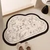 Tapete de Chão de Lama Diatomácea Tapete Absorvente de Água para Banheiro Tapete para Porta de Banheiro Secagem Rápida Antiderrapante Tapete para Pés Tapete de Banheiro Tapete de Entrada