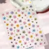 Adesivos de Unha Magico de Ferro Embossado para Crianças Ts-4109 Flores Secas Simuladas Adesivos Finos Transparentes Foscos Resistentes