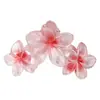 Estilo Coreano Perolado Degradê Cor de Doce Peça Única Flor Presilha de Cabelo Doce Grande Três Flores Presilha Tubarão