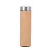 Comercio exterior transfronterizo acero inoxidable 304 bambú termo taza coche portátil regalo de negocios bambú taza recta logo