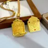 Color Dorado Mismo Estilo Tienda de Oro Arena Dorada Caja Gawu Colgante Buda Amitabha Colgante de Collar Shakyamuni Cadena para Suéter