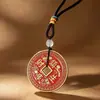 Mori She Rojo Bermellón Guardián del Tesoro Madre del Tesoro Moneda Artesanía Metálica Moneda Antigua Montaña Fantasma Flor Moneda Aleación Bolsa Moneda Bagua Colgante