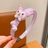 Tiara Fofa de Cachorro Cinnamon para Crianças Rosa Menina Pequena Roxa Kuromi Acessórios de Cabelo Tiara com Dentes Antiderrapante