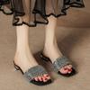 H593-1 Zapatillas Ligeras de Mujer con Suela Plana, Sandalias de Moda para Usar Afuera, Hermosas Sandalias Casuales Plateadas, de Tacón Alto, Cómodas