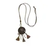Nuevo Collar Largo con Borlas Estilo Chino Retro Collar Bohemio Femenino Accesorios de Joyería con Diseño Antiguo de Cheongsam