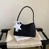 Bolsa de renda artística transfronteiriça estilo coreano para axila feminina, coleção outono 2026, bolsa versátil para ombro e transversal do dia a dia