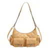 Bolso bandolera hobo estilo Chanel con cadena de rombos para mujer, de alta gama, nicho, para citas, gran capacidad, bandolera tote