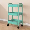 Carrito de Almacenamiento Móvil de Múltiples Niveles Carrito Pequeño de Tres Niveles Transfronterizo Estante de Almacenamiento Carrito de Almacenamiento Móvil para Cocina Baño Dormitorio
