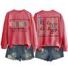 Sé Amable Sé Valiente Sé Sincero Moda Amazon Otoño e Invierno Cómoda y Holgada Sudadera con Estampado de Doble Cara para Mujer