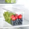 Caixa de Conservação de Alimentos Transparente de Plástico para Animais de Estimação Doméstica Cozinha Caixa de Armazenamento Selada para Vegetais Bolinhos Armazenamento na Geladeira