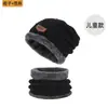 9524 Conjunto de dos piezas de gorro de punto para hombre con forro polar y calentador de cuello para otoño e invierno, gorro de lana protector para las orejas, fabricante transfronterizo de gorros