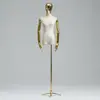Adereços de modelo de loja de roupas de estilo coreano Camurça feminina Meio comprimento Prateleira de modelo de mesa humana de corpo inteiro Suporte de exibição humano