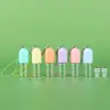 Tapa de Cúpula Colorida para Muestras de Botellas de Aceite Esencial Transfronteriza Botella de Muestra Botella Portátil de Bola Rodante 3ml 5ml 10ml Botella con Bola de Correa