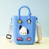 Monedero de silicona con forma de cueva cuadrada para niños, bolso cruzado para caminar, divertido y bonito bolso de silicona para cambio.