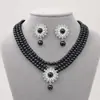 Collar Pendientes Pulsera de Perlas de Imitación Transfronterizo Conjunto de Joyería de Alta Gama para Fiesta de Graduación Fiesta Festividad Vestido de Novia Accesorios