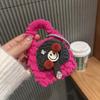 Peluche de dibujos animados Hongo pequeño Pedrería Trenzado Bolsa para audífonos Bolsa de almacenamiento para audífonos Bluetooth inalámbricos Estuche protector Monedero