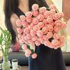 Manta de Regalo Tejida a Mano con Flor de Rosa Modelo Nuevo 2026, Manta Tejida de Piel de Ciervo, Manta Redonda de Color Sólido de Lujo Ligero para Todas las Estaciones