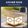 Luz de Pilar para Patio LED Estilo Chino Luz de Pilar Solar para Jardín de Pared Paisaje de Comunidad Valla Sensor Inteligente