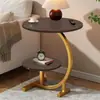 Mesa de Café Pequeña de Lujo Ligero Estilo Nórdico Mesa de Café para Sala de Estar en Casa Mesa Auxiliar Minimalista Moderna Mesa de Noche Móvil para Dormitorio