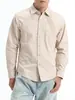 Nueva Camisa de Hombre para Otoño con Cuello Camisero de Manga Larga para Hombre Top Versátil Casual de Algodón Puro Chaqueta para Hombre