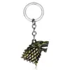 Periféricos de Anime Transfronterizos Juego de Tronos 9 Insignias de las Casas Principales Metal Llavero de Coche Colgante Accesorios Dropshipping