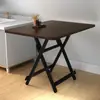 Mesa de comedor plegable para uso doméstico, mesa redonda sencilla para viviendas de alquiler, mesa portátil para exteriores para montar puestos, mesa cuadrada pequeña para comer