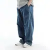 Pantalones Vaqueros Rectos Largos Casuales de Estilo Coreano Retro para Primavera y Otoño, Talla Grande, Moda Masculina Versátil Oversize