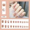 Xiaohongshu Douyin Unha Postiça Gel Jelly Estilo Diamante Manicure Estilo Puro Desejo Menina Gelo Transparente Removível Adesivos de Unha Prontos
