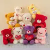 Peluche de Oso Corazón de Dibujos Animados Muñeco de Lanzamiento de Boda Regalo para Niña Muñeco Infantil Regalo de Cumpleaños