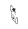 Pulseira de Aço Titânio com Diamantes Redondos Design de Nicho de Alta Qualidade Joias Estilo Frio Simples Estilo Coreano Personalidade