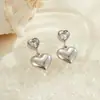 Pendientes de Acero Inoxidable con Zirconia Incrustada, Pendientes de Acero Titanio, Joyería para Orejas, Pendientes Versátiles de Lujo Ligero, Pendientes de Gama Alta, Pendientes de Venta Caliente Transfronteriza