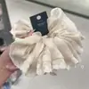 Lazo para el Cabello Grande de Moda con Adorno de Encaje, Tacto de Tela de Alta Gama, Popular entre las Blogueras, Elegante Accesorio para el Cabello
