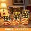 Vela Eletrônica LED Cruzada Simulação de Vela Decoração de Festa Dia da Independência Americana Ornamento Ambiente Externo Luz Noturna