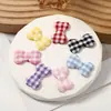 Lindo pajarita de tela a cuadros, accesorios creativos de dibujos animados DIY hechos a mano para ropa, sombreros, calcetines, juguetes, materiales decorativos y accesorios