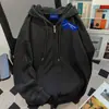 Sudadera con capucha de estilo coreano simple americano para mujer Moda Otoño e Invierno 2025 Estilo holgado perezoso Chaqueta cárdigan con cremallera