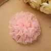 Estilo Dulce Princesa Coreana Lunares Plisado Rosa DIY Pinza Cuerda para el Cabello Tocado Broche Ropa Accesorios de Flor
