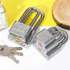Cerradura de Seguridad Shengli de Haz Largo Cromada Candado Atómico Núcleo de Cobre Cerradura de Llave de Media Luna Soporte OEM