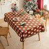 Mantel Navideño Transfronterizo con Ambiente Festivo, Tacto de Terciopelo de Alta Gama, Cubierta para Mesa de Café, Mantel con Patrón de Diamantes Rojos