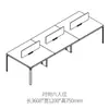 Escritorio de Mesa de Personal Simple Moderno para 4 Personas 6 Personas Escritorio de Personal Escritorio de Computadora Muebles de Oficina