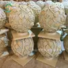 Bem-vindo produtos de resina para transmissão de luz ao ar livre lâmpada escultura de esfera redonda jardim villa imitação de arenito lâmpada de transmissão de luz para paisagem