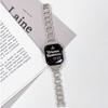 Adecuado para iwatchS8, correa de reloj Apple, Applewatch7, cadena de reloj de metal avanzada y moderna para mujer, estilo Chanel 654Se