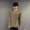 Camiseta Masculina de Manga Longa com Textura 3D Pesada para Primavera 2026 Nova Marca Tendência Hoodie com Capuz de Gola Redonda Solto para o Dia a Dia