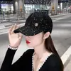 Gorra de Béisbol para Mujer Estilo Coreano Sombrero Otoño e Invierno Moda Ins Celebridad Cibernética Lentejuelas Gorra Engrosada para Mujer Tendencia