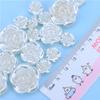 Gota de pegamento crema DIY hecho en casa hecho a mano paquete de material para carcasa de teléfono móvil resina nacarada flor rosa accesorios artesanales