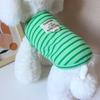 Roupas para Cachorro Verão Finas Bome Teddy Panda Amargo Coleira Pet Listrada Cinto de Tração Primavera e Verão
