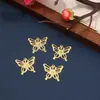 Estilo Antigo DIY Feito à Mão Recorte Peça de Flor Borboleta de Metal Acessórios de Joias Estilo Chinês Estilo Antigo Pente de Cabelo de Noiva Acessórios de Cabelo Atacado