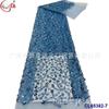 Renda de fio bordada com tubo, com miçangas e lantejoulas, rede de renda, acessórios de renda, vestido fresh, roupa de noite, tecido de renda